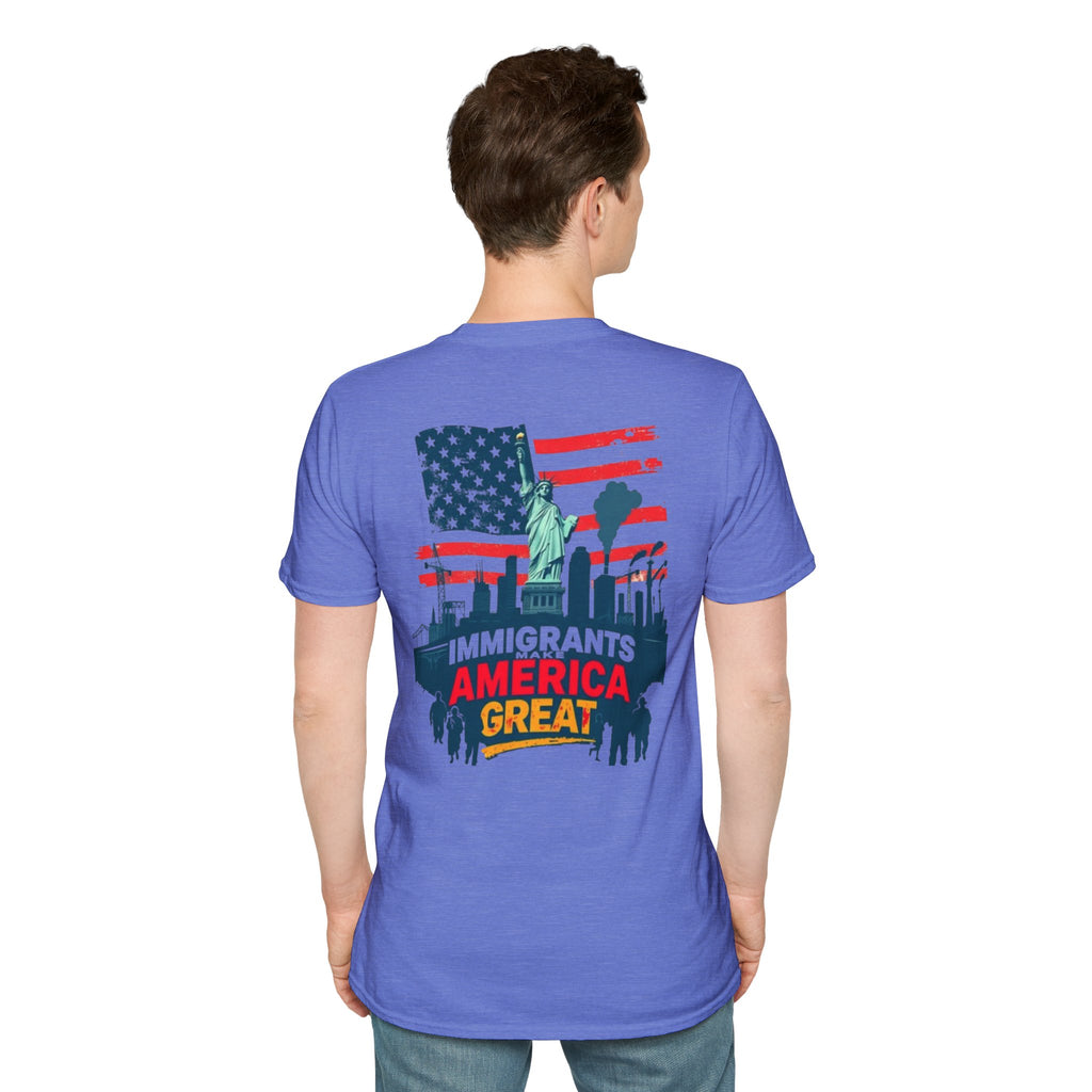 Immigrants Make America Great T-Shirt Estoy Contigo (I Am With You) Unisex Softstyle T-Shirt Classic Protest Tee
