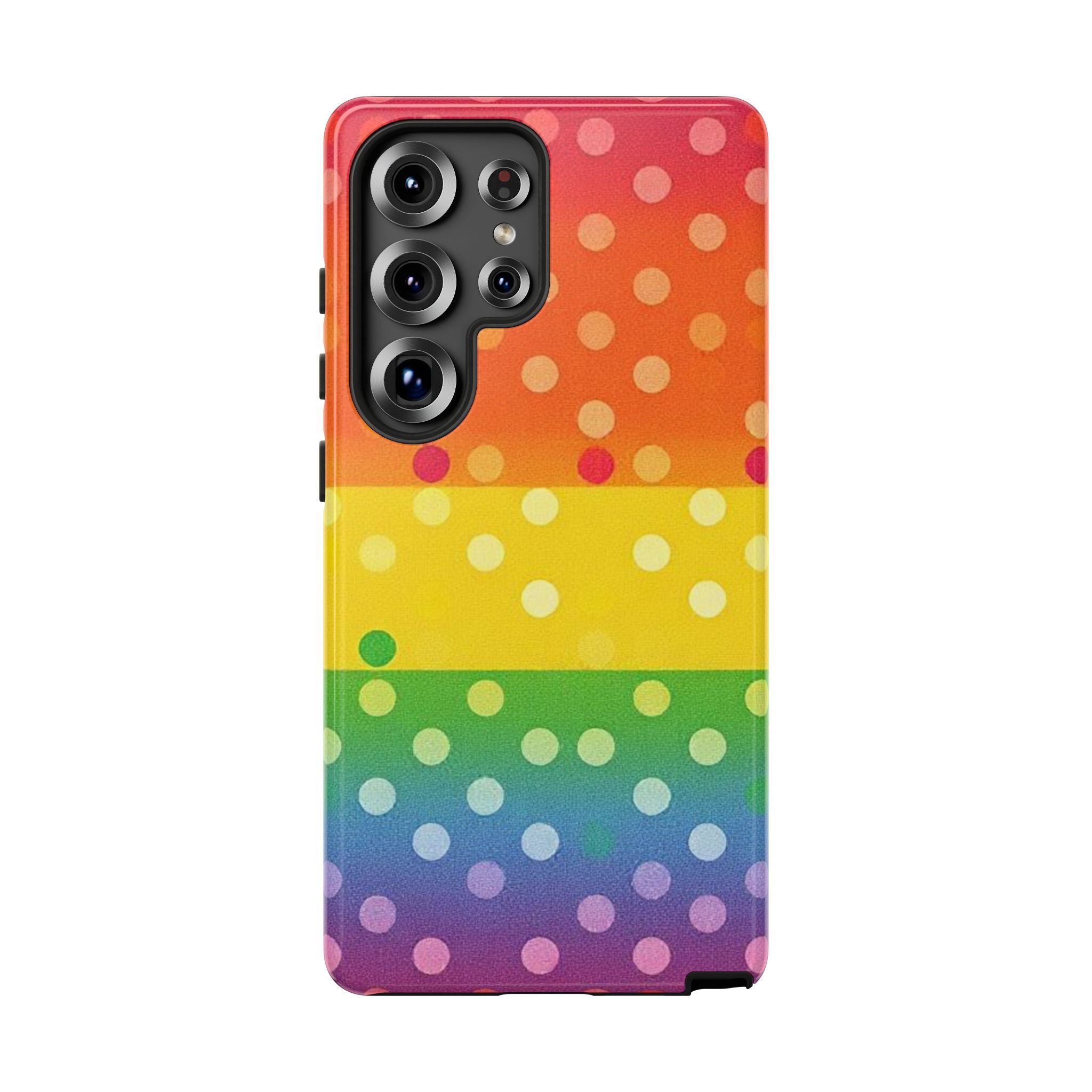 Rainbow Polka-Dot Tough Case for Android