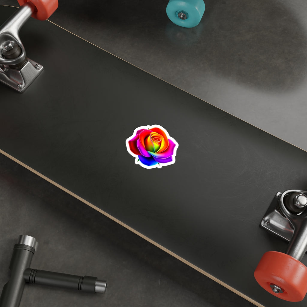 Die-Cut Stickers - Rose - Rainbow Colors