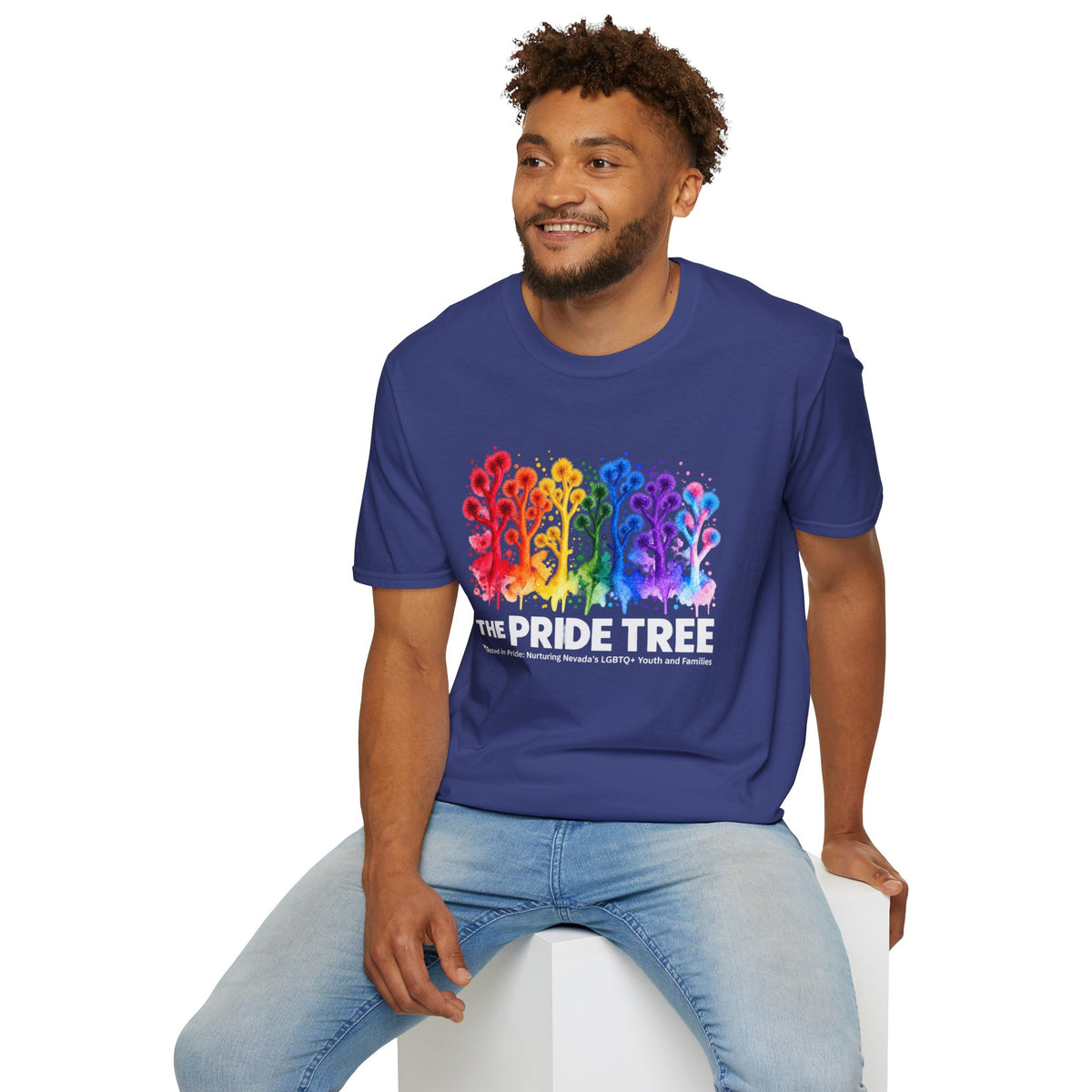Pride Tree Las Vegas White Text T-shirt