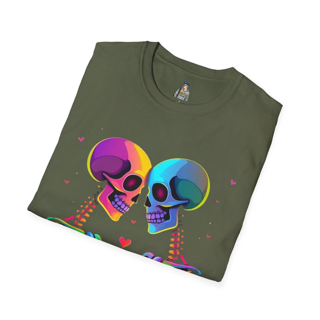 Rainbow Skeleton Love is Deeper Than Skin T-Shirt | Unisex Casual Tee