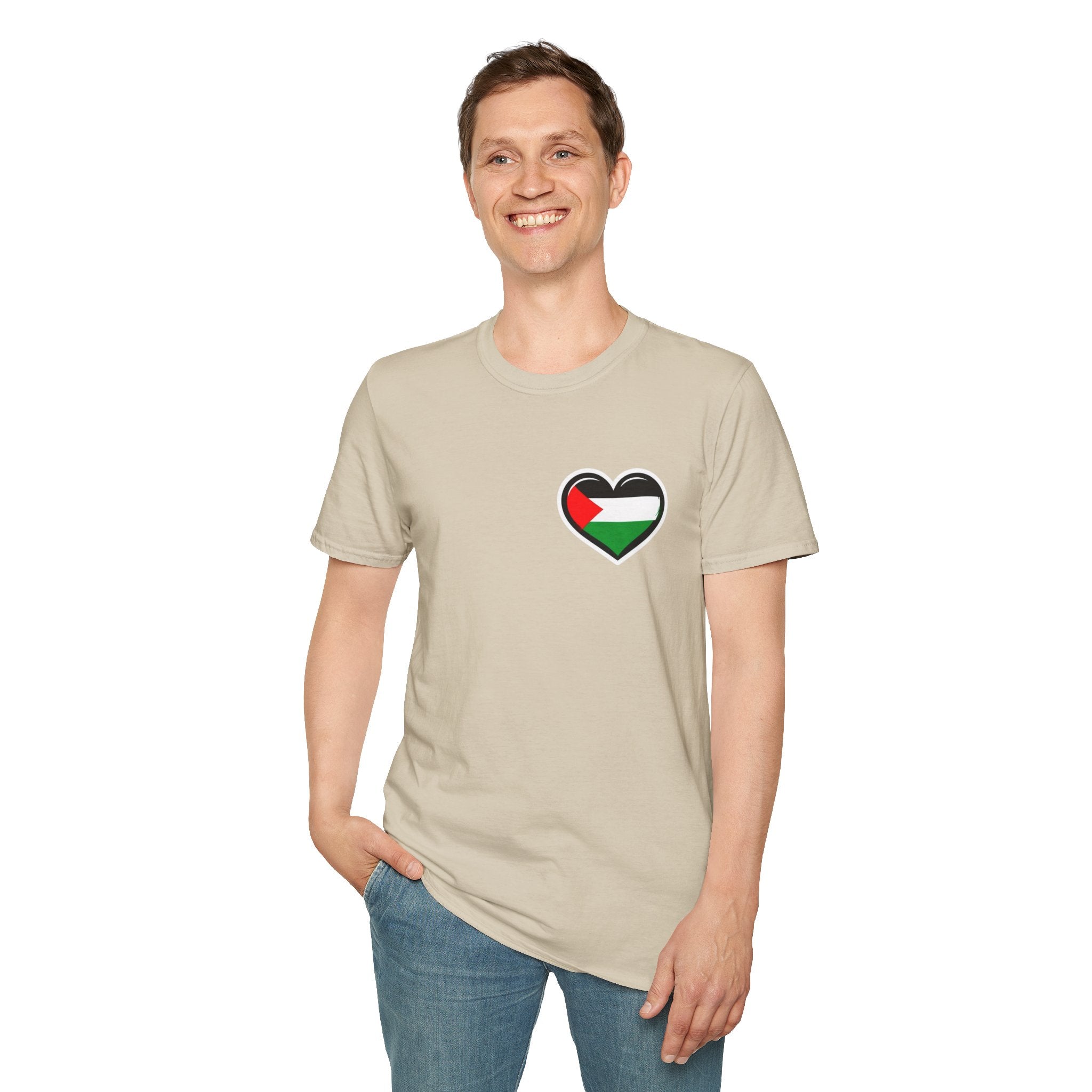 Unisex Softstyle T-Shirt: Stand with Gaza & We Are All Palestine Graphic Tee