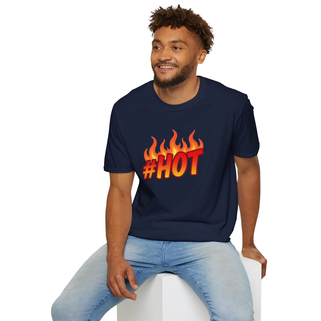 #HOT T-Shirt – Trendy Hashtag Fire Design