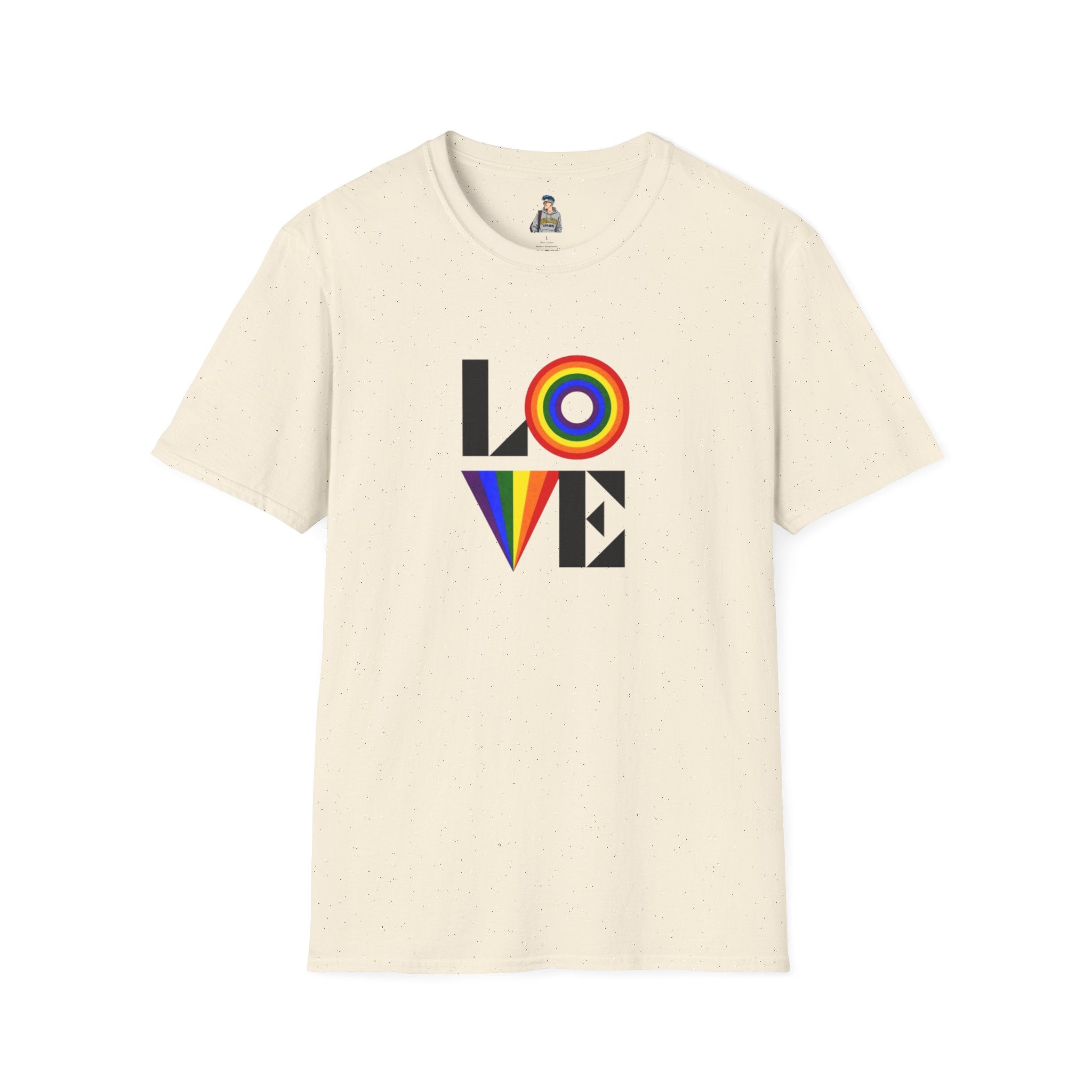 Vibrant LOVE Design for Pride Unisex Softstyle T-Shirt