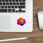 Die-Cut Stickers - Rose - Rainbow Colors