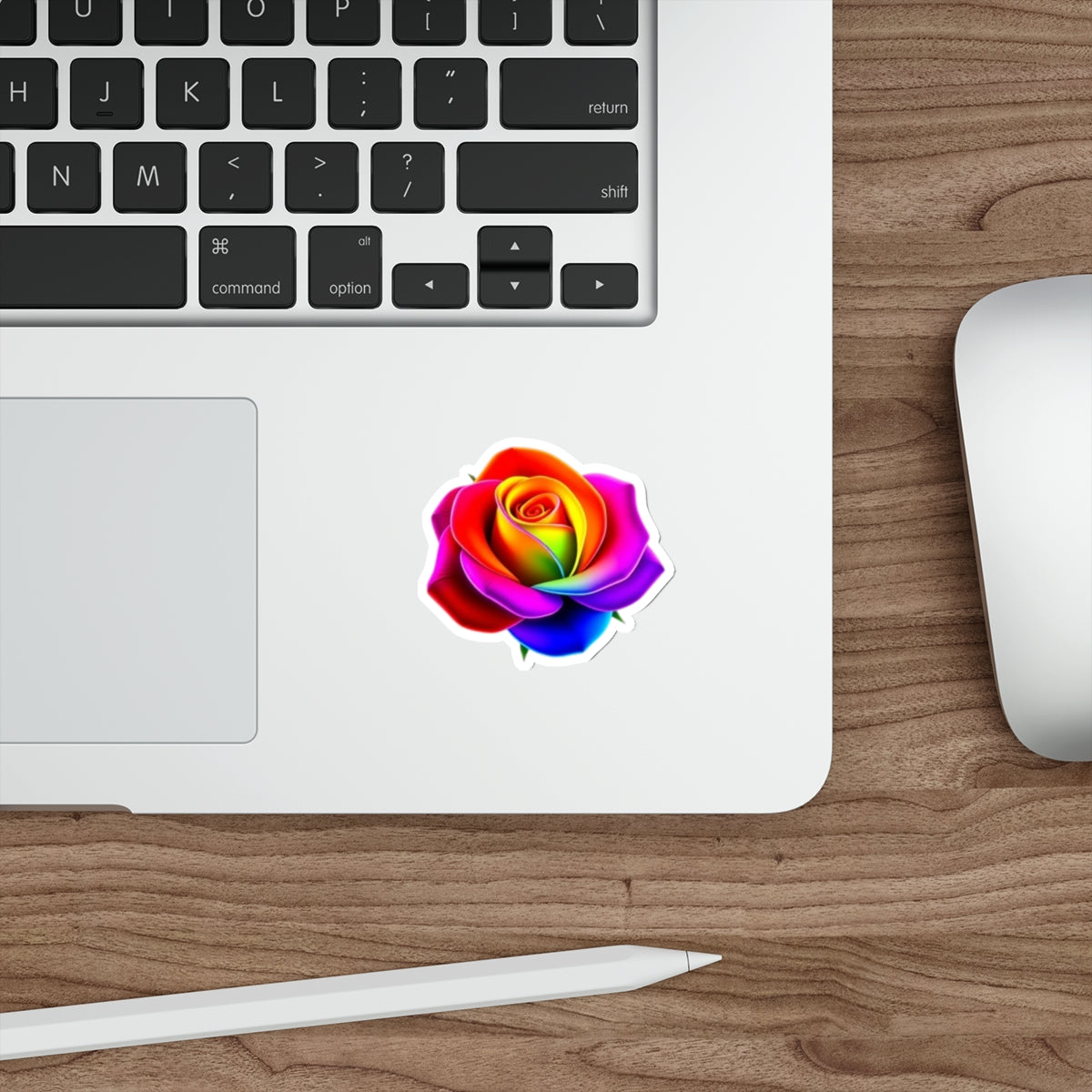 Die-Cut Stickers - Rose - Rainbow Colors