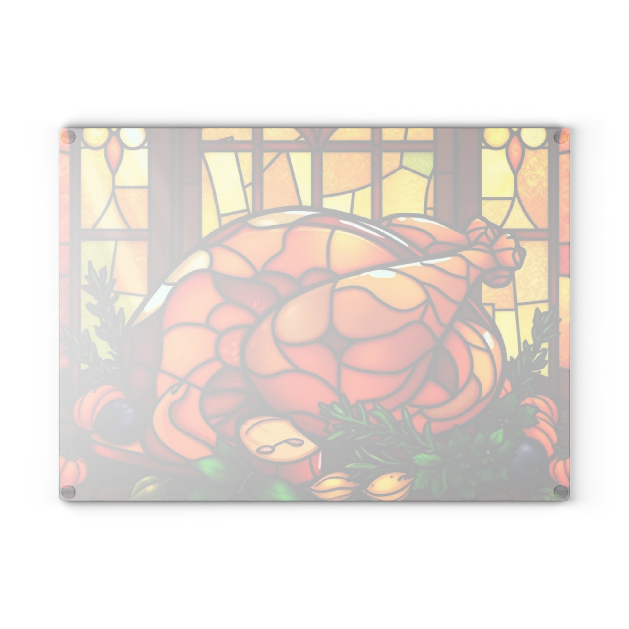 Stained Glass Thanksgiving Cutting Board - Perfect for Holiday Cooking