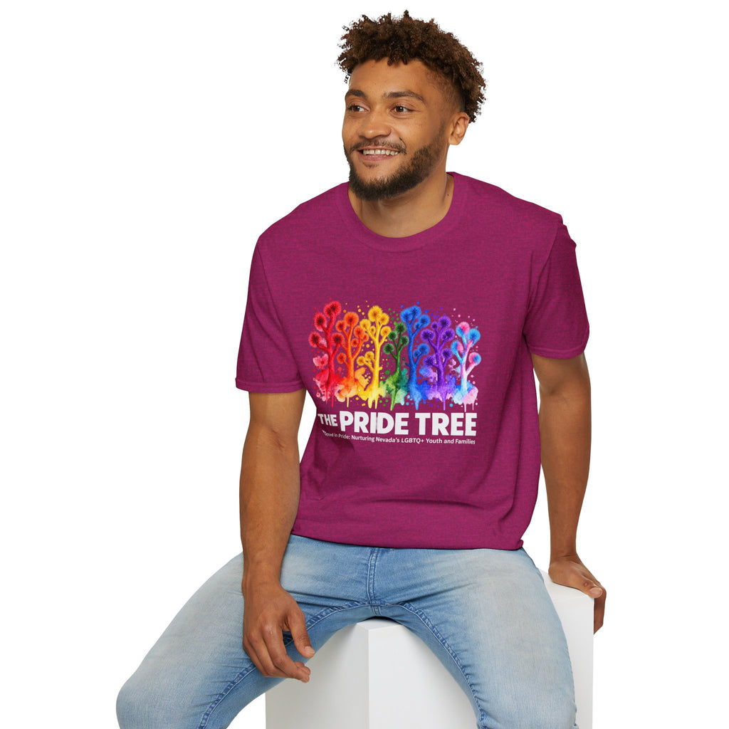 Pride Tree Las Vegas White Text T-shirt