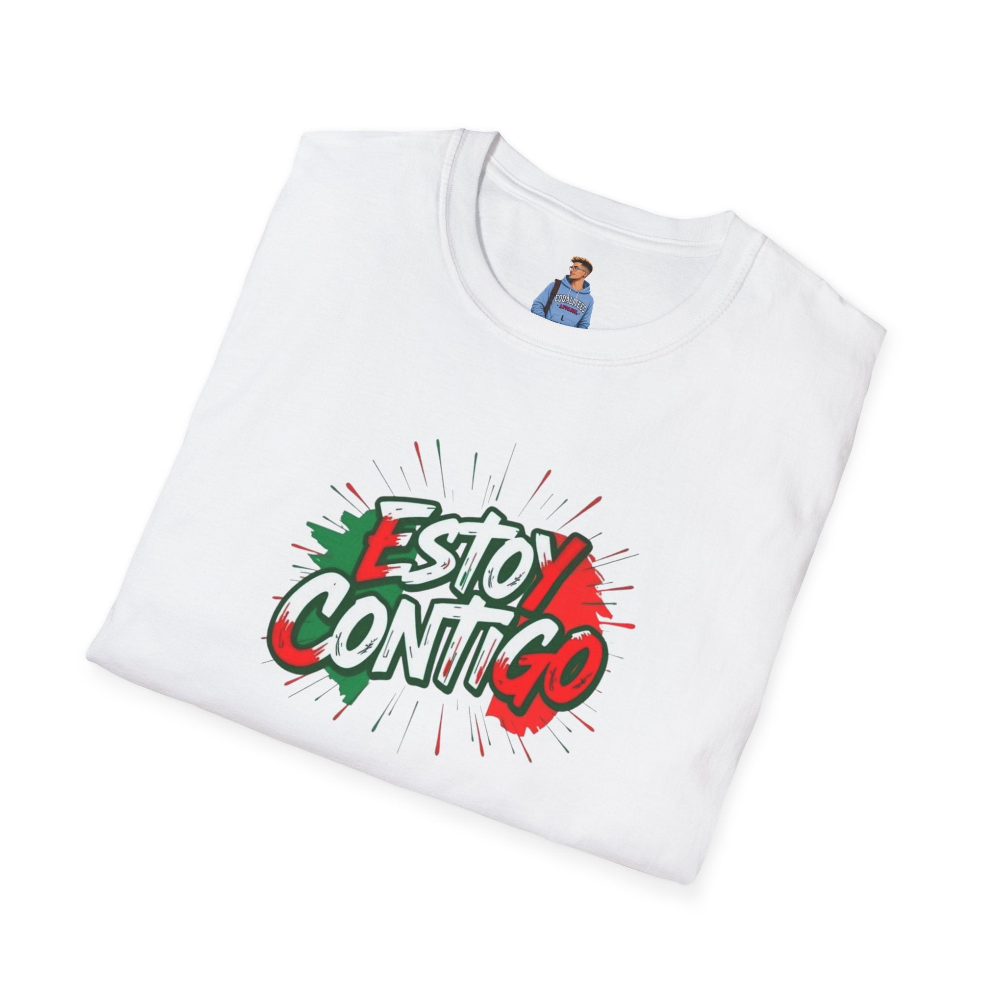 Immigrants Make America Great T-Shirt Estoy Contigo (I Am With You) Unisex Softstyle T-Shirt Classic Protest Tee
