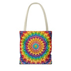 Rainbow Mandala Tote Bag