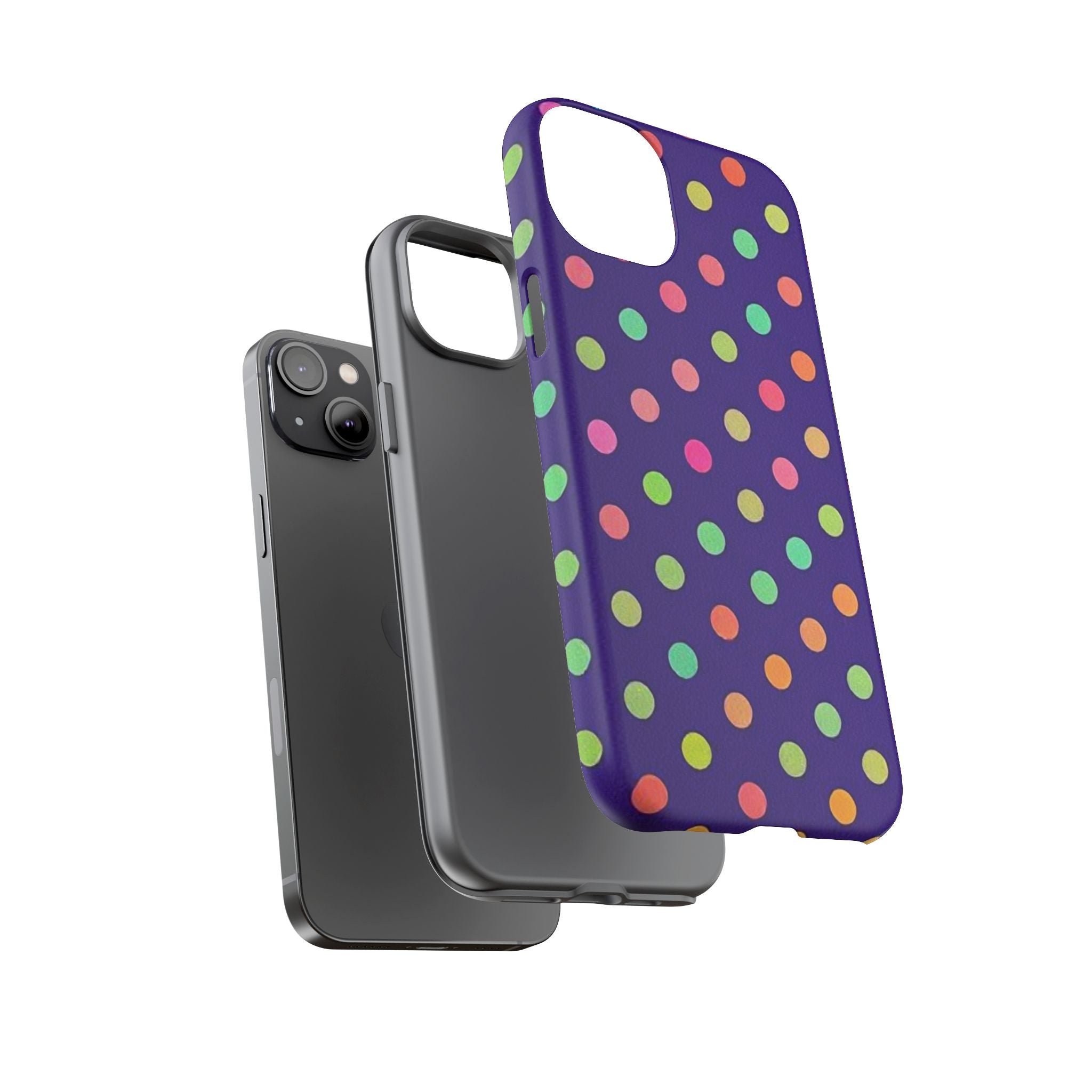 Colorful Polka Dot Tough Phone Case for iPhone