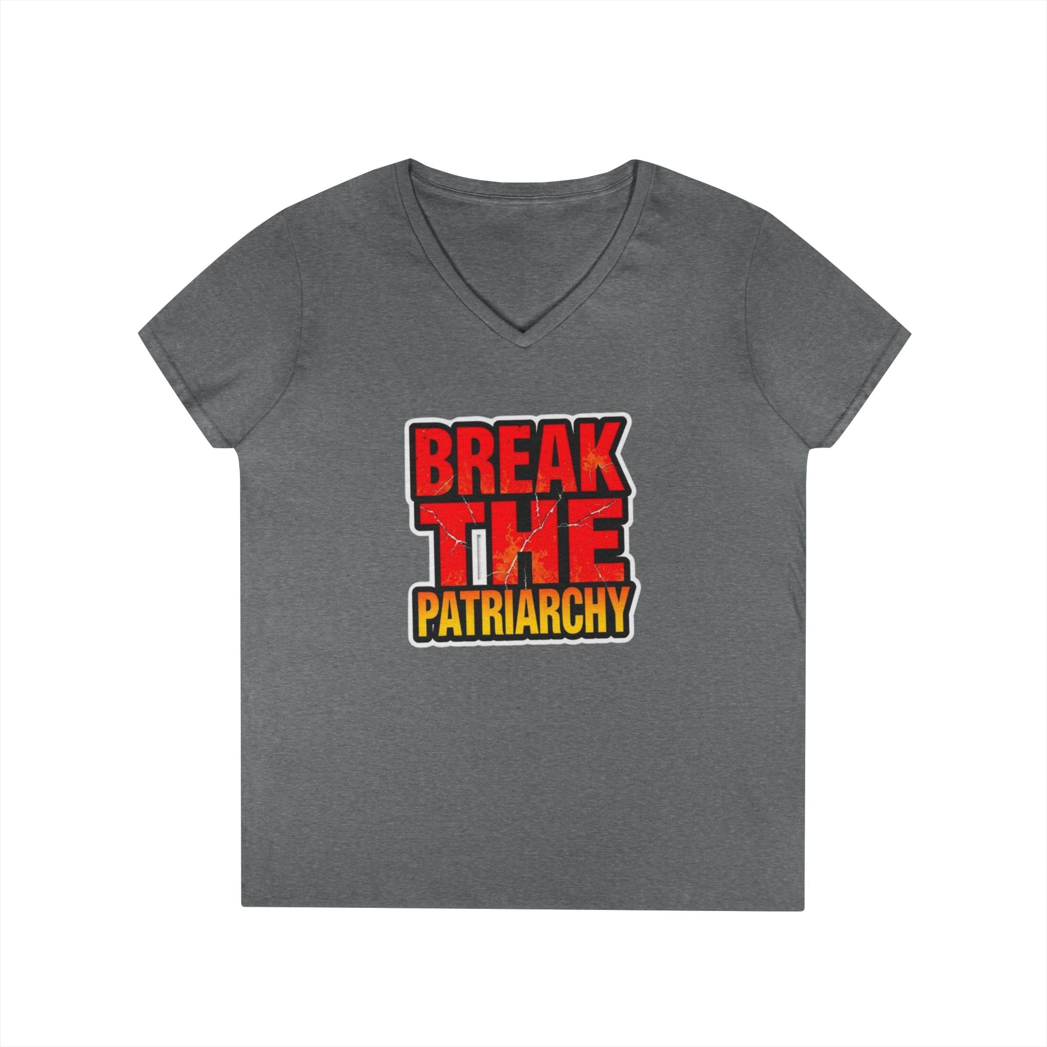 Women's Empowerment V-Neck T-Shirt - Break The Patriarchy