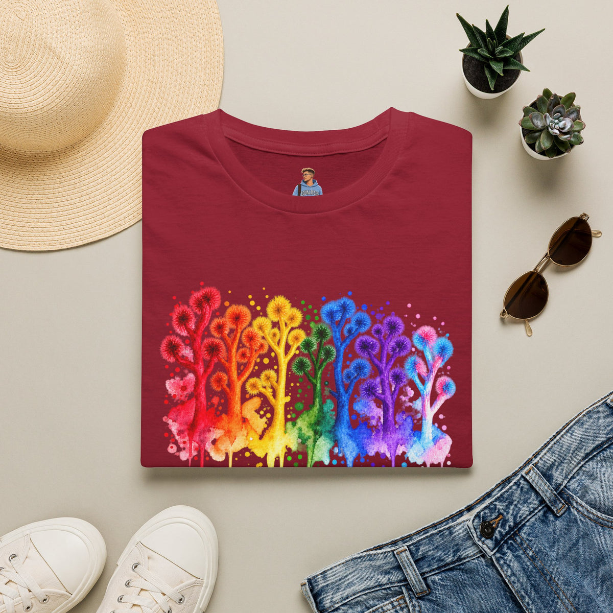 Pride Tree Las Vegas White Text T-shirt