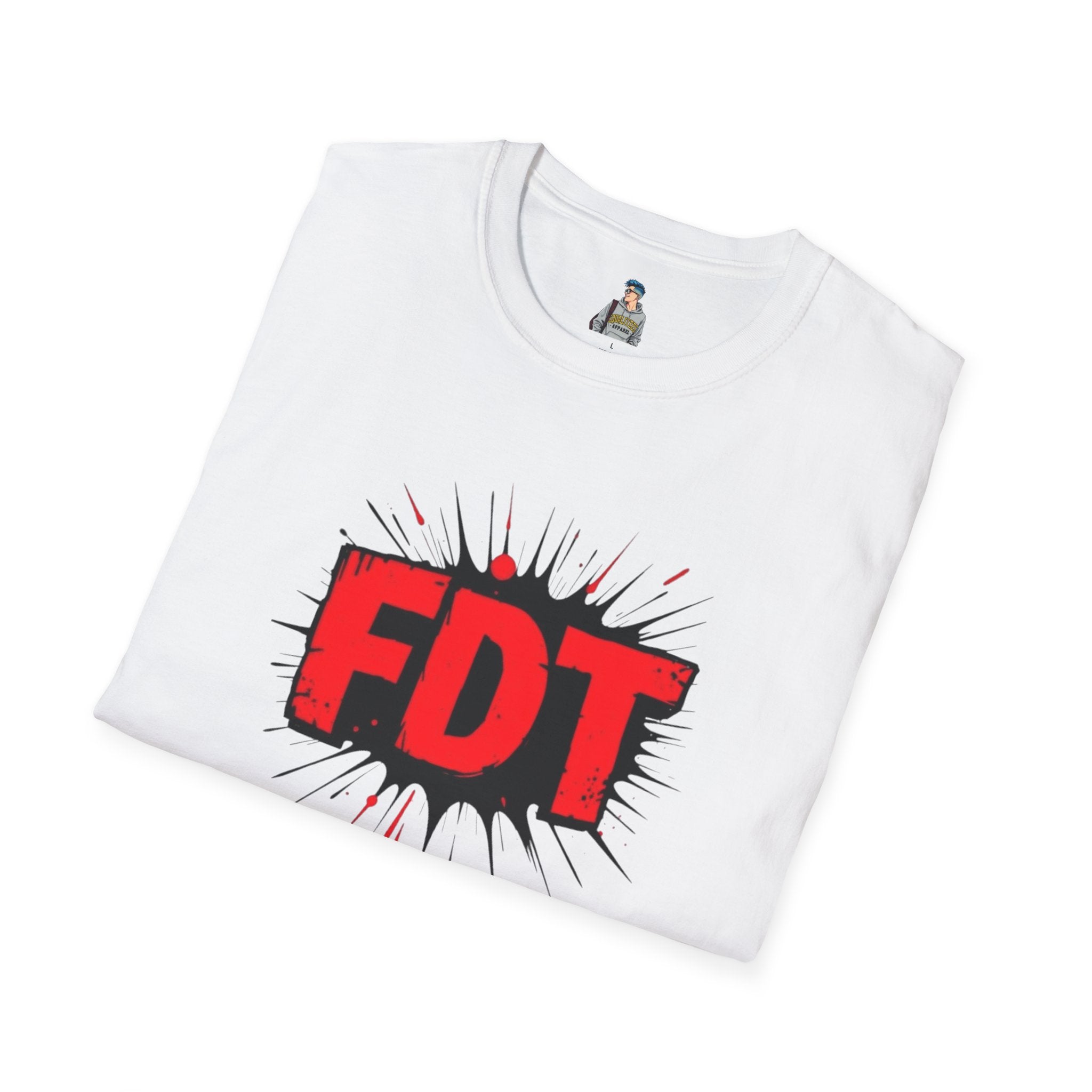 Unisex Softstyle T-Shirt with 'FDT' Graphic - Casual Streetwear for Everyday Style