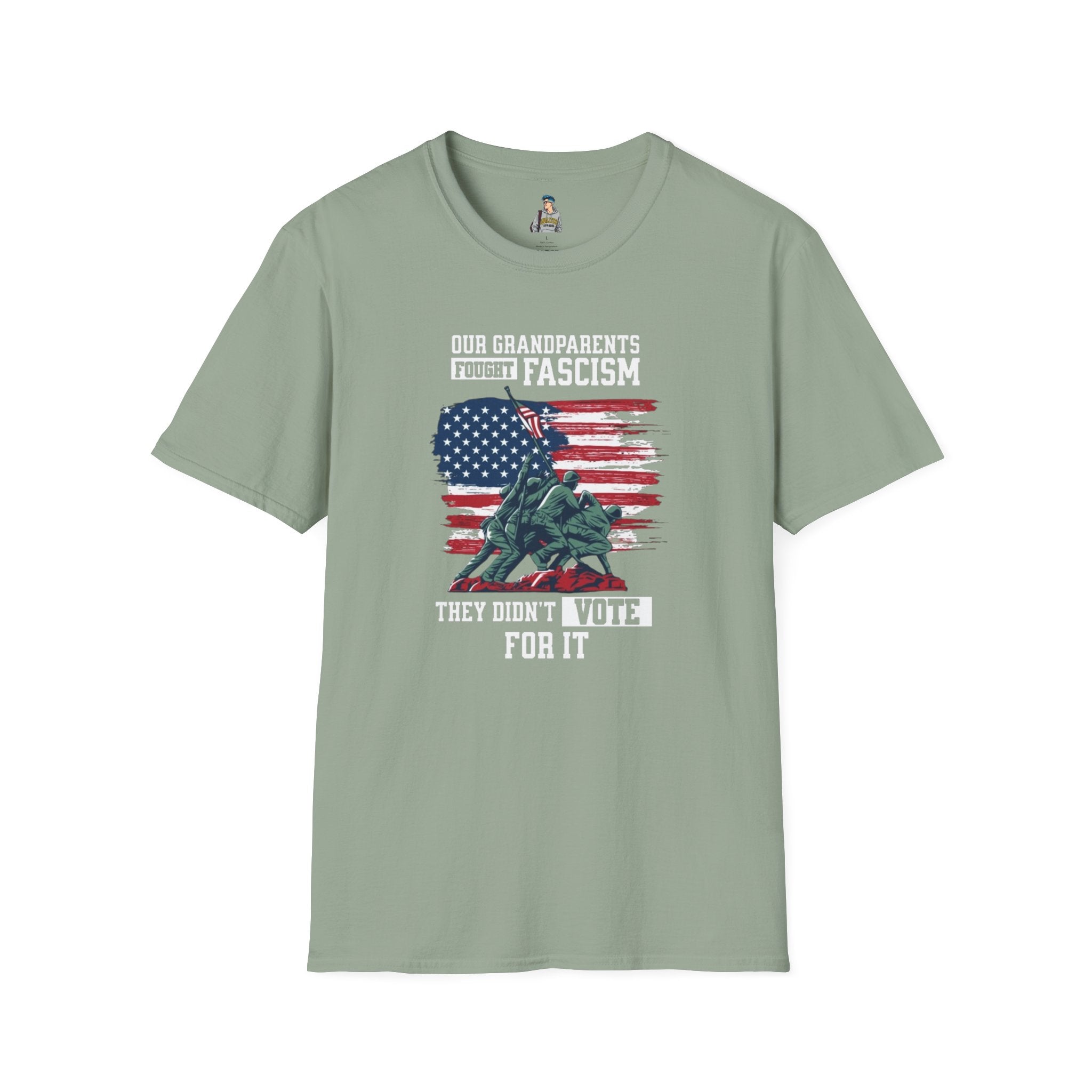Patriotic Anti-Fascism T-Shirt - Voting for a Traitor Makes You One - Unisex Softstyle T-shirt