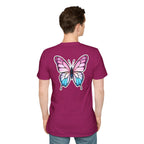 Trans Caterpillar to Butterfly Transformation T-Shirt, Unisex Graphic T-Shirt