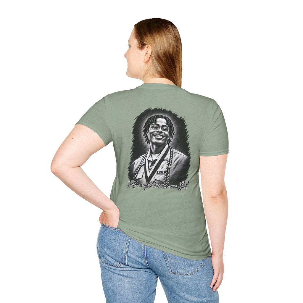 Portrait Front and Back - In Memory of Pierre Damas Bel T-Shirt