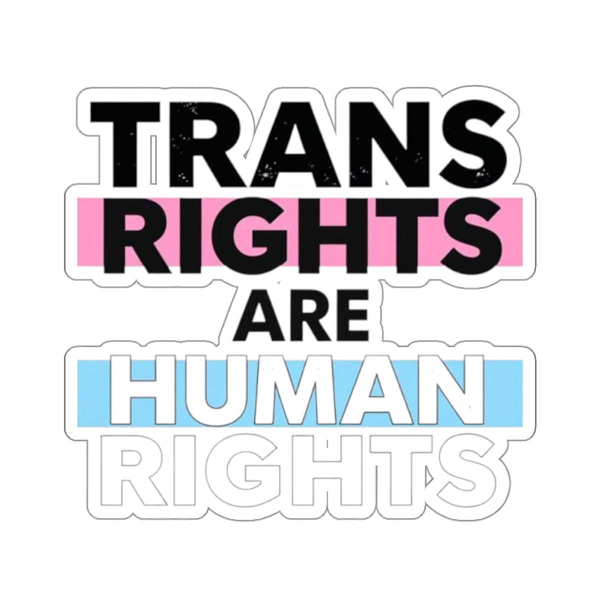 Die-Cut Stickers - TRANS RIGHTS ARE HUMAN RIGHTS