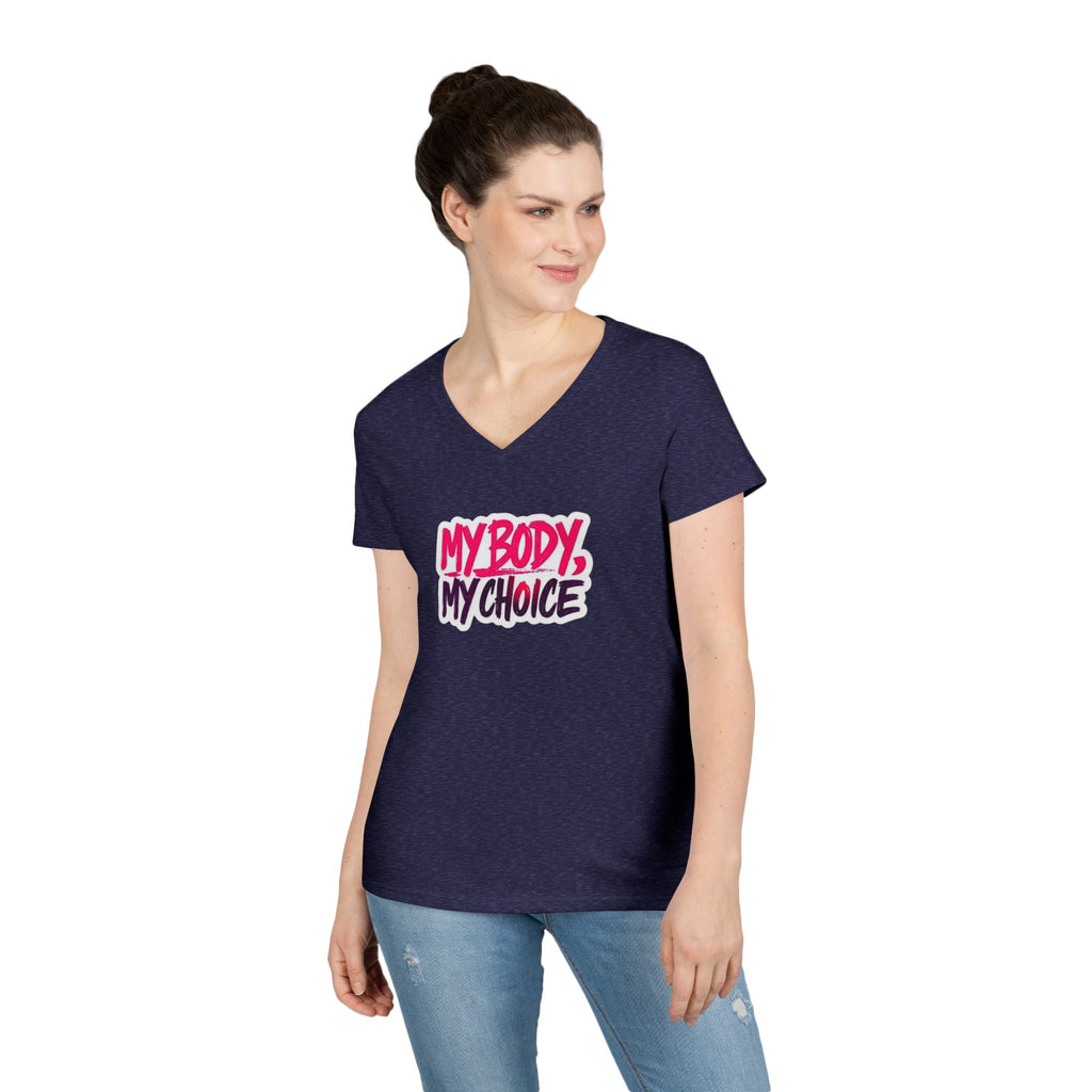 My Body My Choice Ladies' V-Neck Protest T-Shirt
