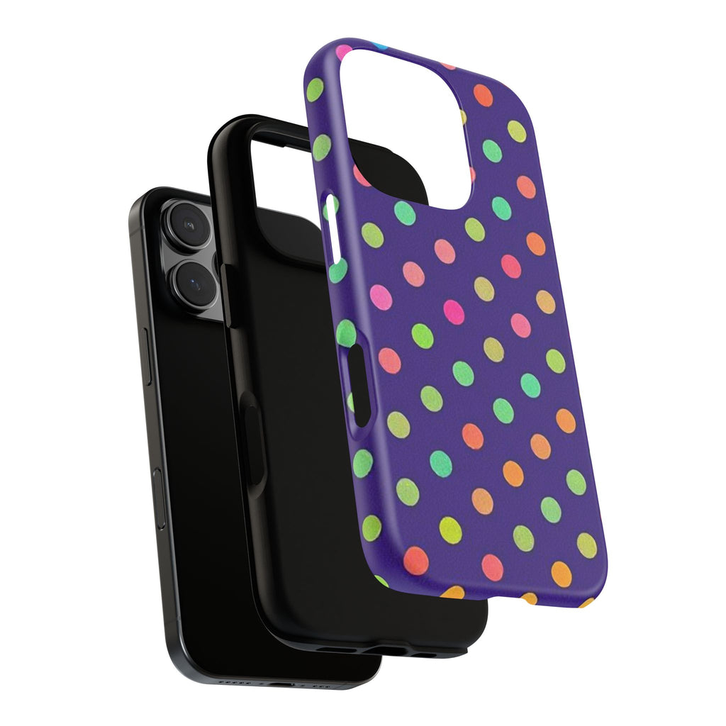 Colorful Polka Dot Tough Phone Case for iPhone