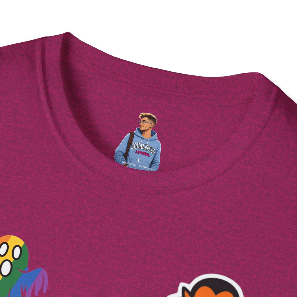 The Pride Tree Halloween T‑Shirt — Rainbow Ghosts, Pumpkins & Bat Graphic Tee