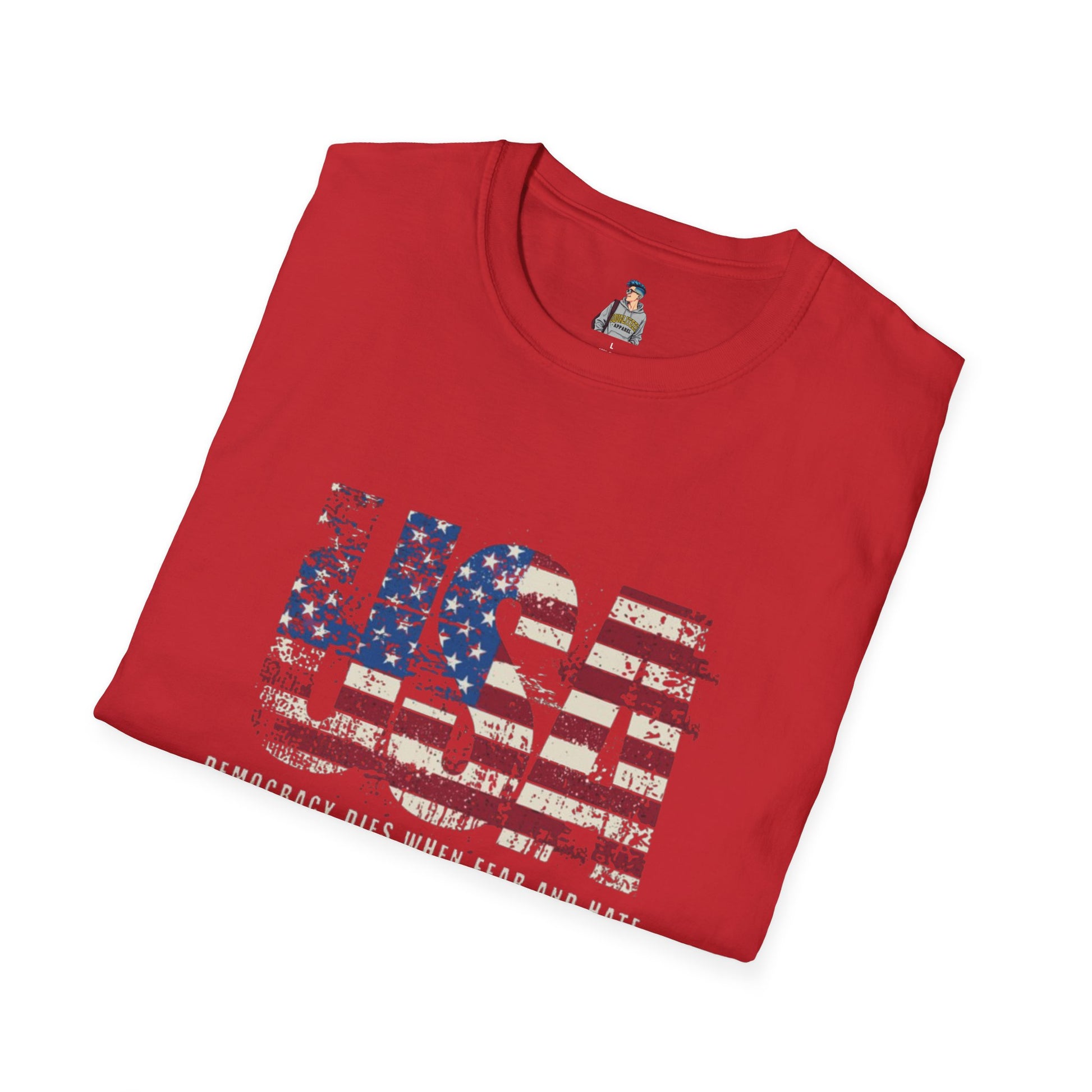 USA Democracy Statement Unisex Softstyle T-Shirt