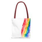Rainbow Watercolor on Canvas Design - Tote Bag