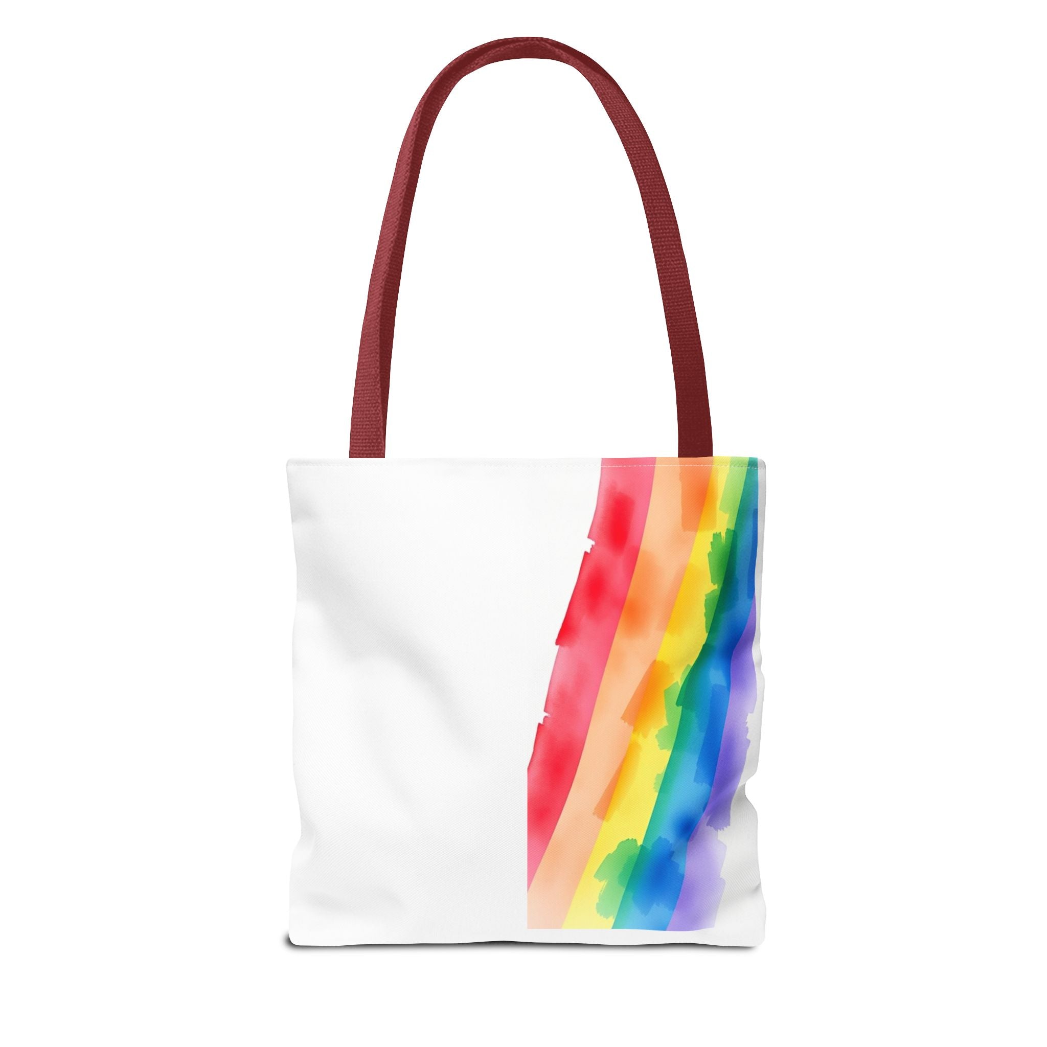 Rainbow Watercolor on Canvas Design - Tote Bag