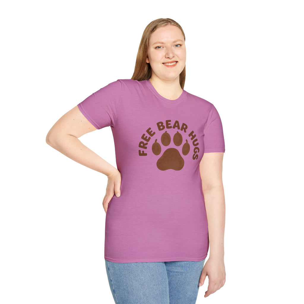 Free Bear Hugs T-Shirt — Cute Paw Print Wildlife Tee
