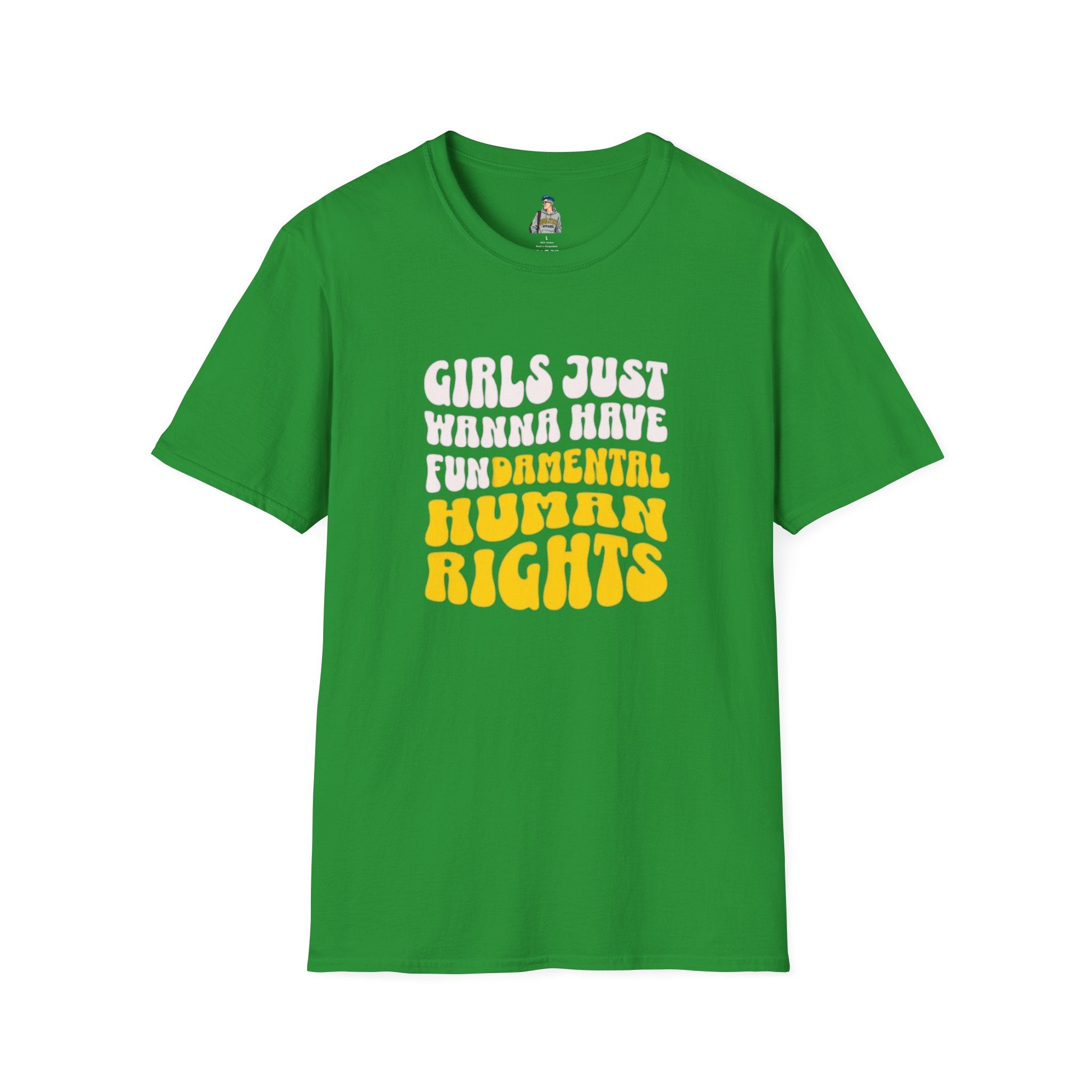 Girls Just Wanna Have Fundamental Human Rights Unisex Softstyle T-Shirt - EqualiTees.Me
