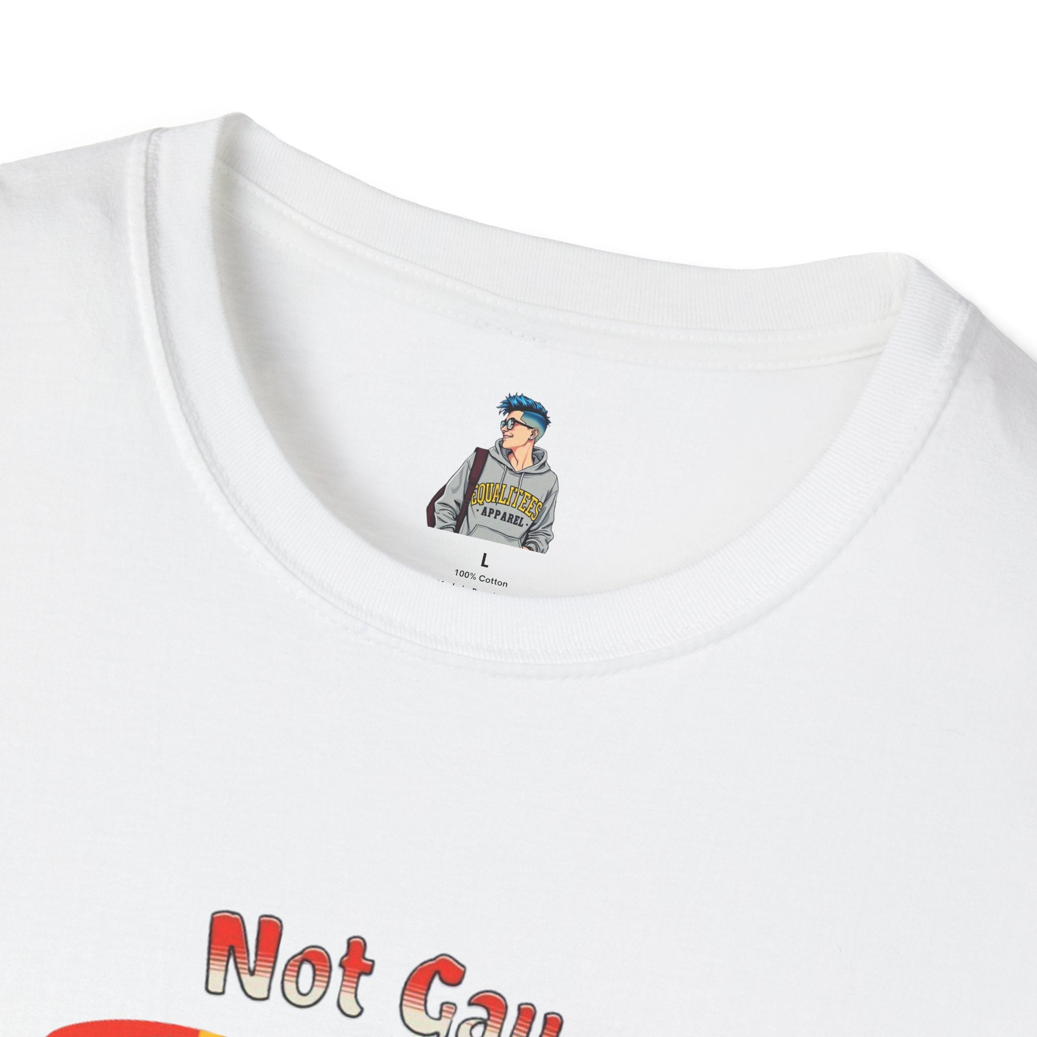 Funny LGBTQ+ Pride T-Shirt - "Not Gay But $20 is $20" Unisex Softstyle