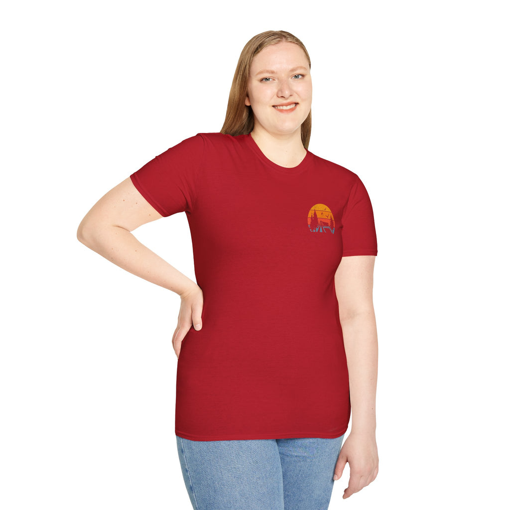 Unisex Softstyle T-Shirt - 'I'd Rather Be Camping' Adventure Tee