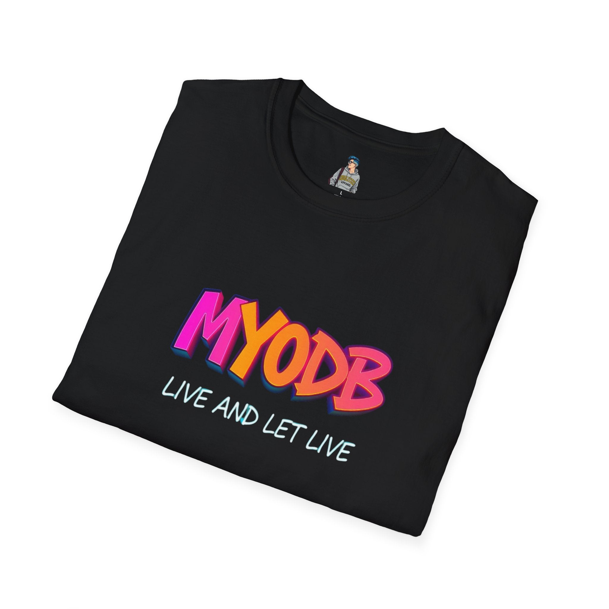 MYODB Live and Let Live T-Shirt | Unisex Softstyle Tee | Casual Streetwear
