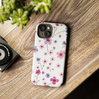 Floral Pink Wildflower Tough Phone Case for iPhone