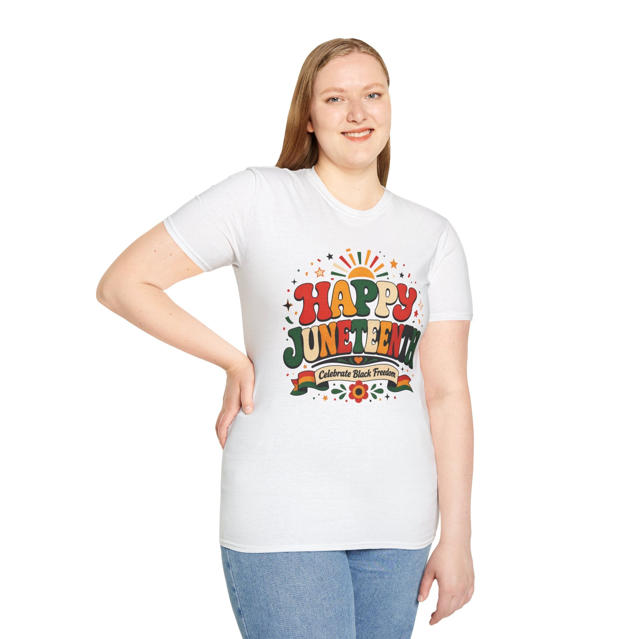 Juneteenth T-Shirt - "Happy Juneteenth" Retro Celebration Tee