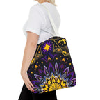 Purple & Yellow Design Tote Bag