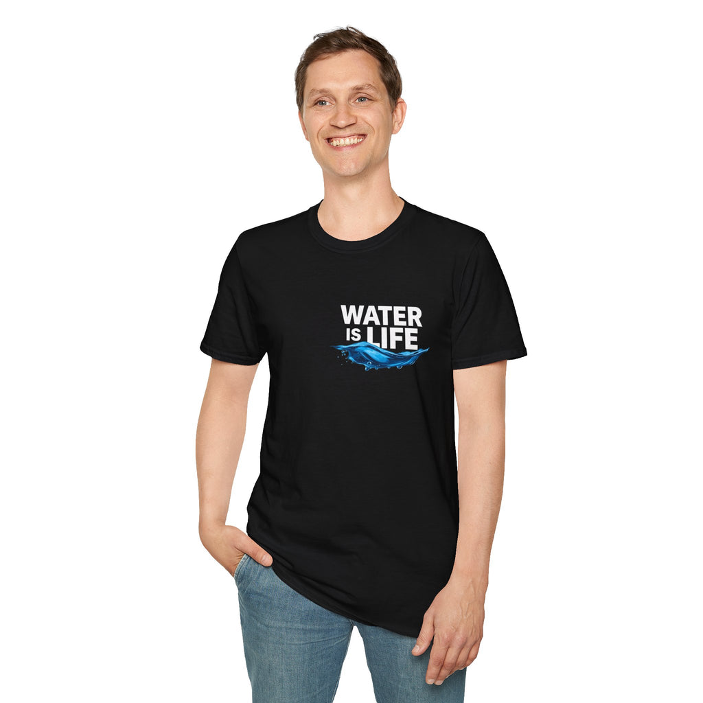 Water is Life Unisex T-Shirt | Eco-Friendly Tee for Environmentalists, Beach Lovers, Awareness Campaigns, Gifting