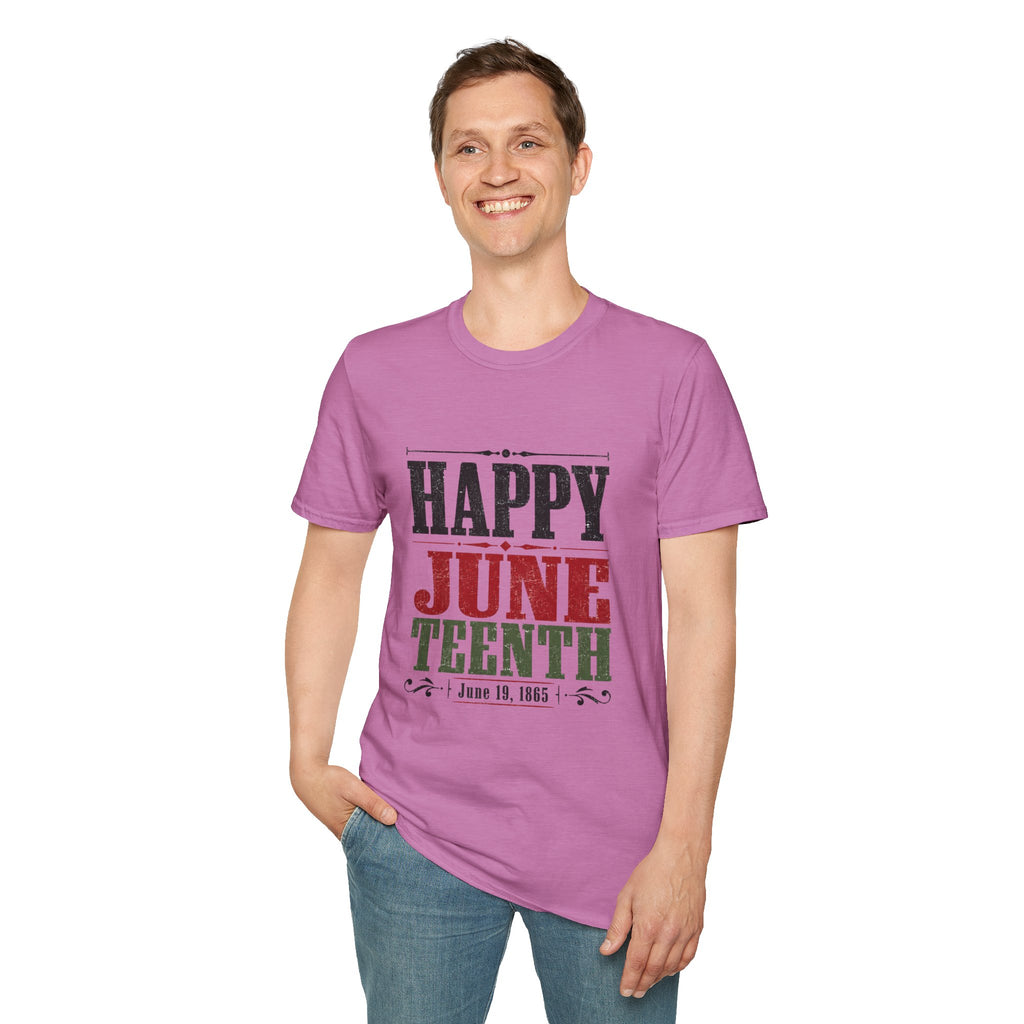 Juneteenth T-Shirt — "Happy Juneteenth" Celebration Tee
