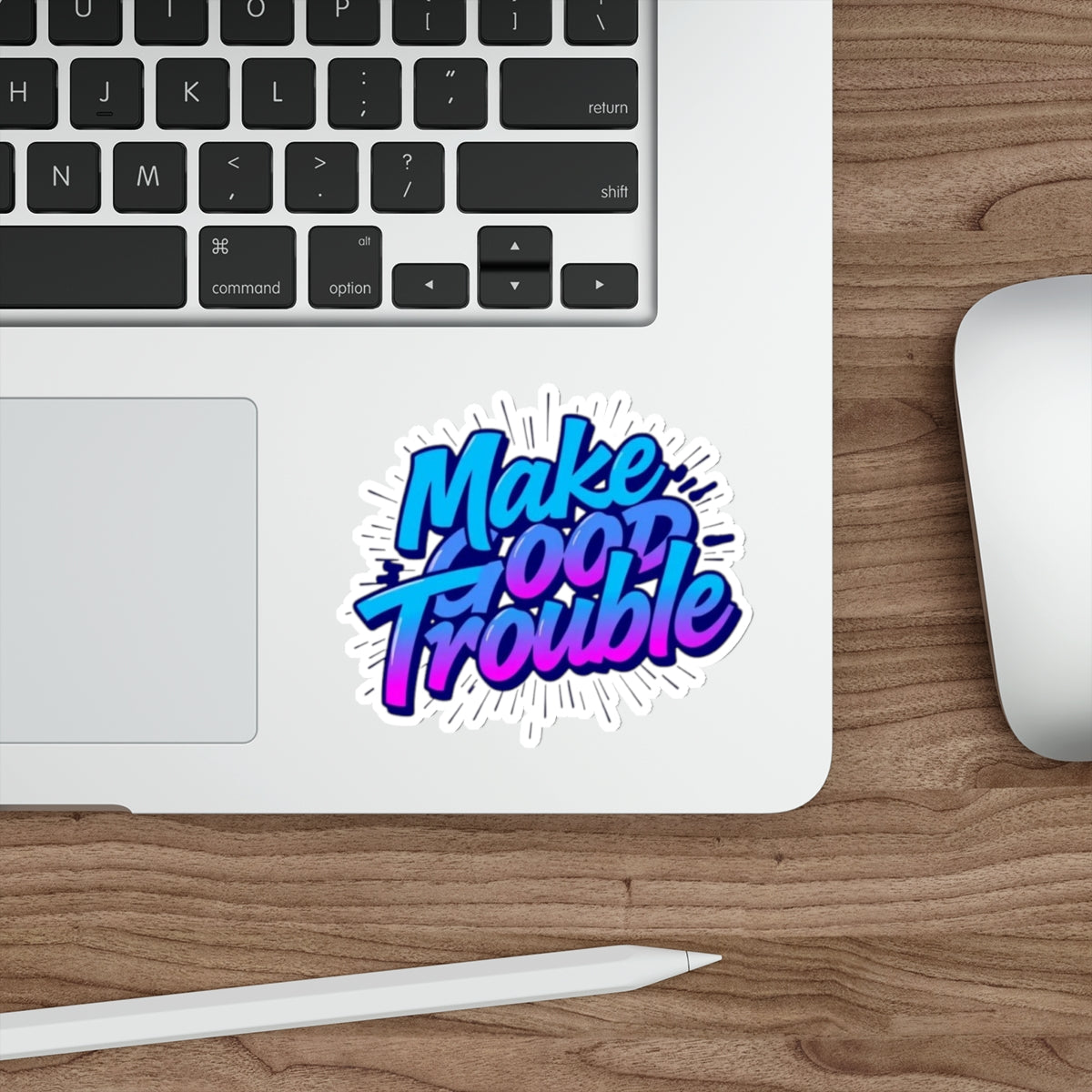 Die-Cut Stickers -  Make Good Trouble-Blue and Purple Text