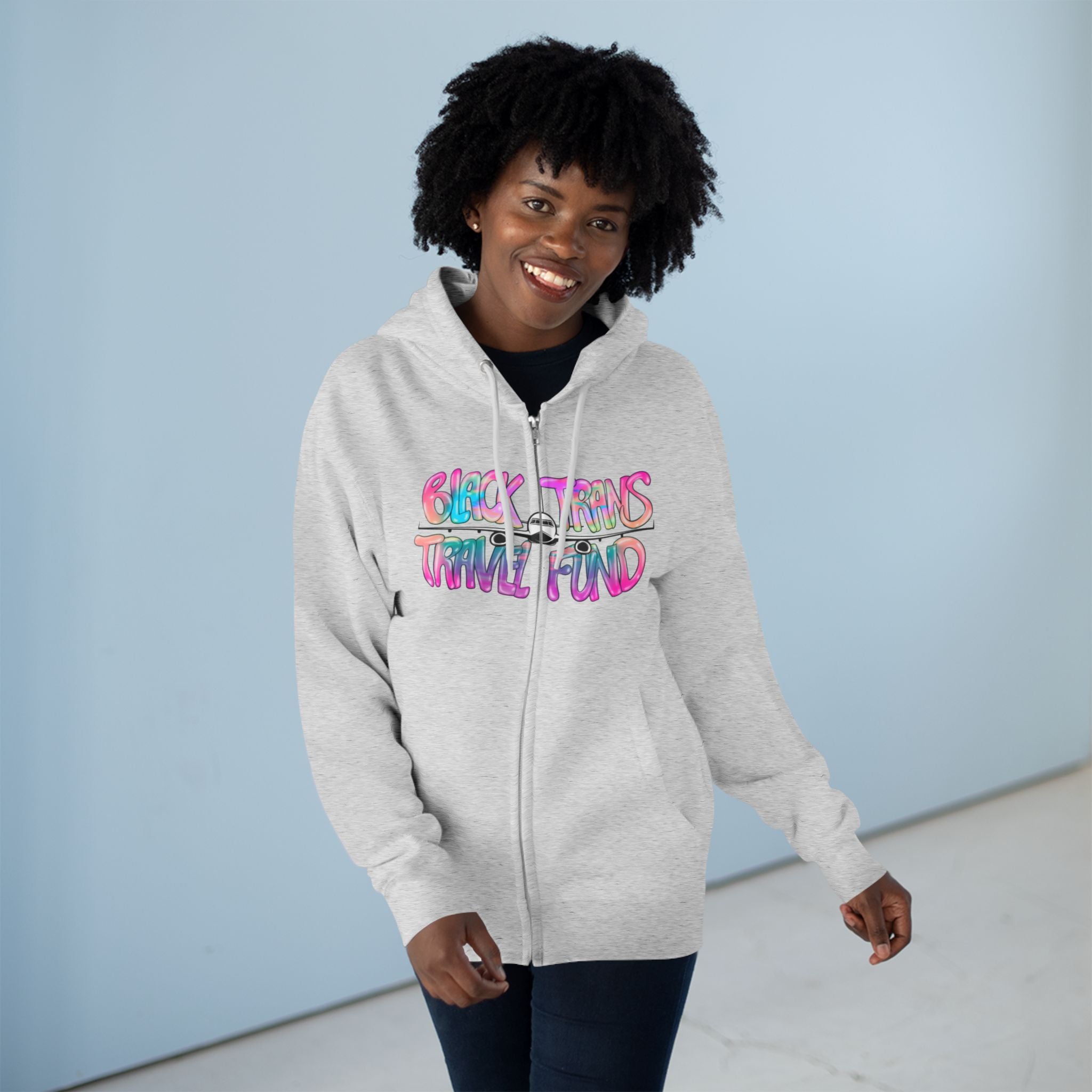 BTTF - Black Trans Travel Fund Unisex Zip-Up Hoodie