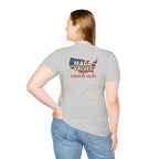 Unisex Softstyle T-Shirt - 'Patriots Don't Vote for Traitors' with USA Flag Design