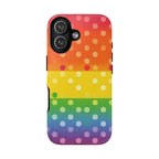 Rainbow Polka Dot Tough Phone Case for iPhone