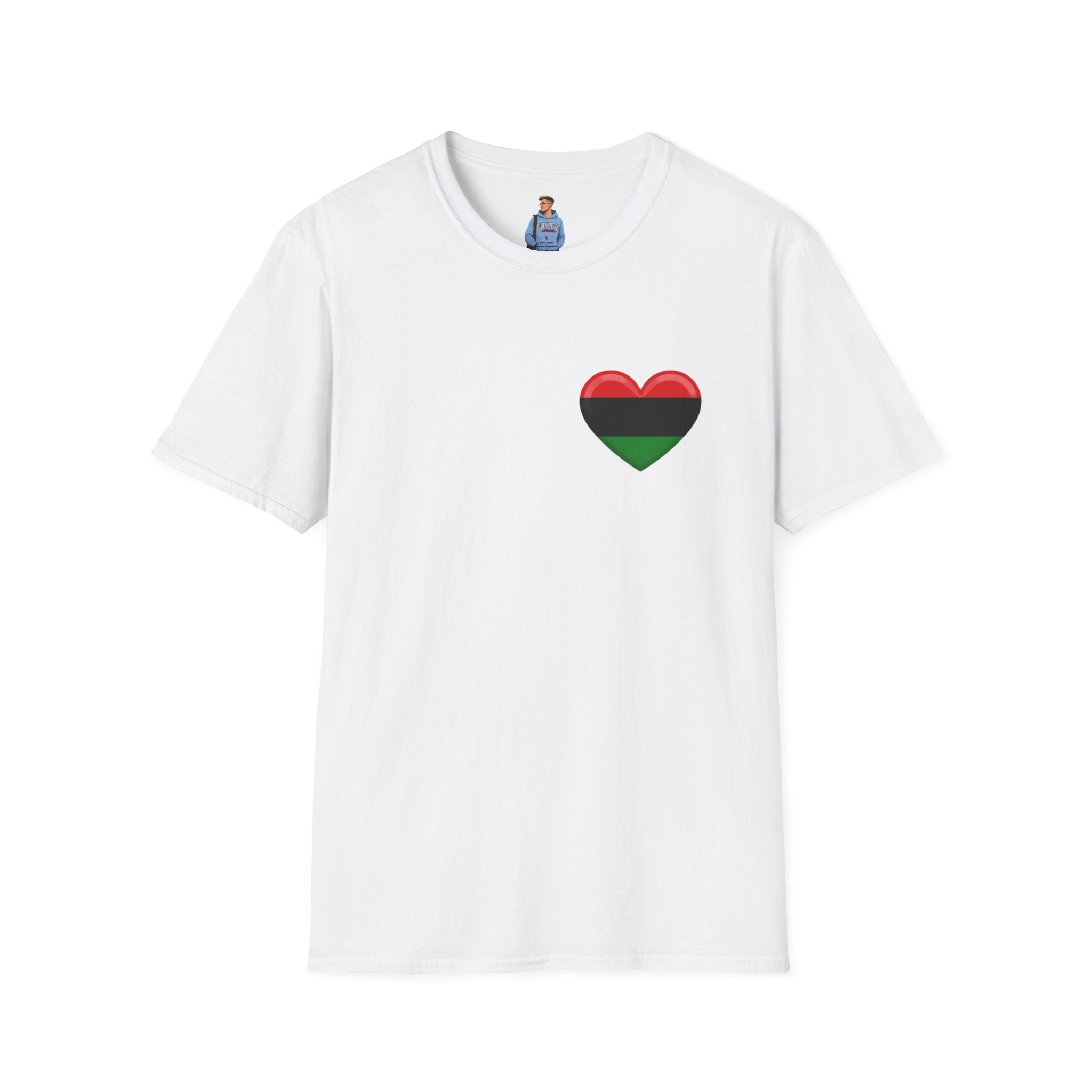Unity and Heritage Unisex Softstyle T-Shirt with Pan-African Heart