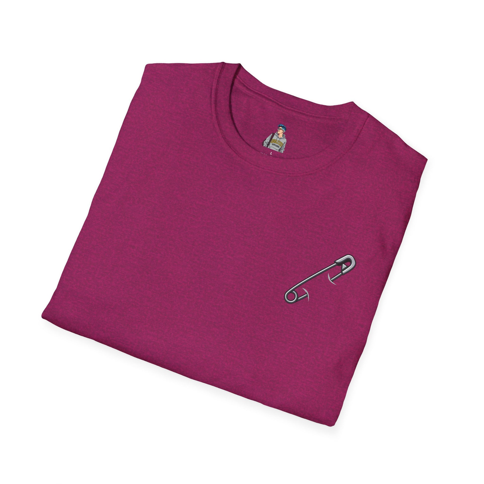 Live and Let Live Safety Pin Unisex Softstyle T-Shirt - Casual LGBTQ+ Pride Tee