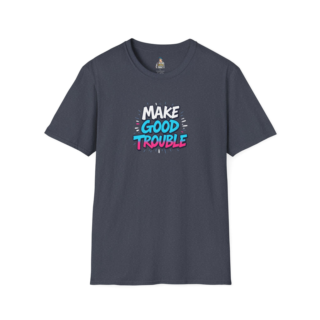 Make Good Trouble Trans Colors Graphic Unisex T-Shirt - Bold Statement Tee for Activists & Dreamers