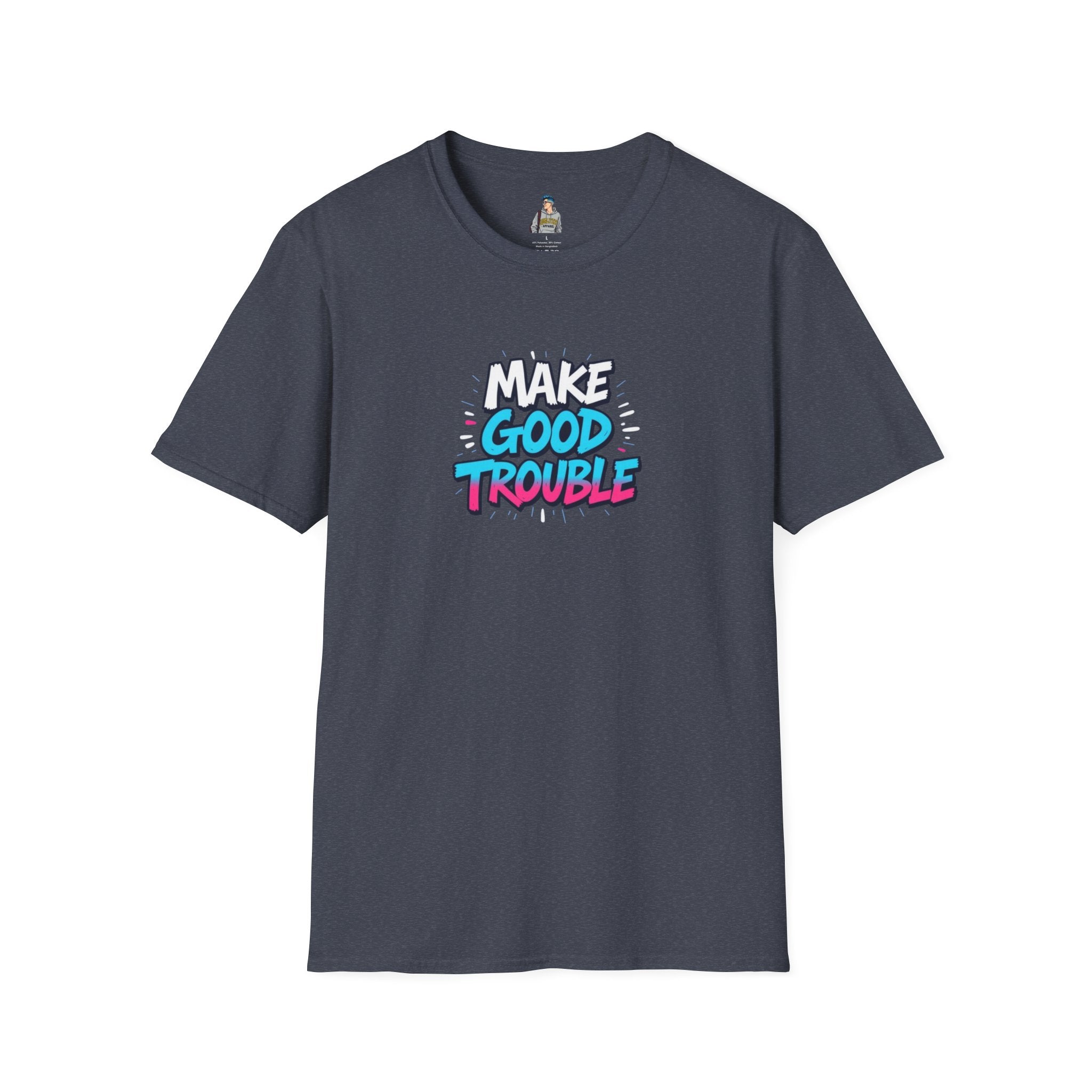 Make Good Trouble Trans Colors Graphic Unisex T-Shirt - Bold Statement Tee for Activists & Dreamers