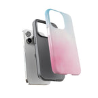Pastel Cloud Tough Phone Case for iPhone Pink & Blue Gradient Protective Cover