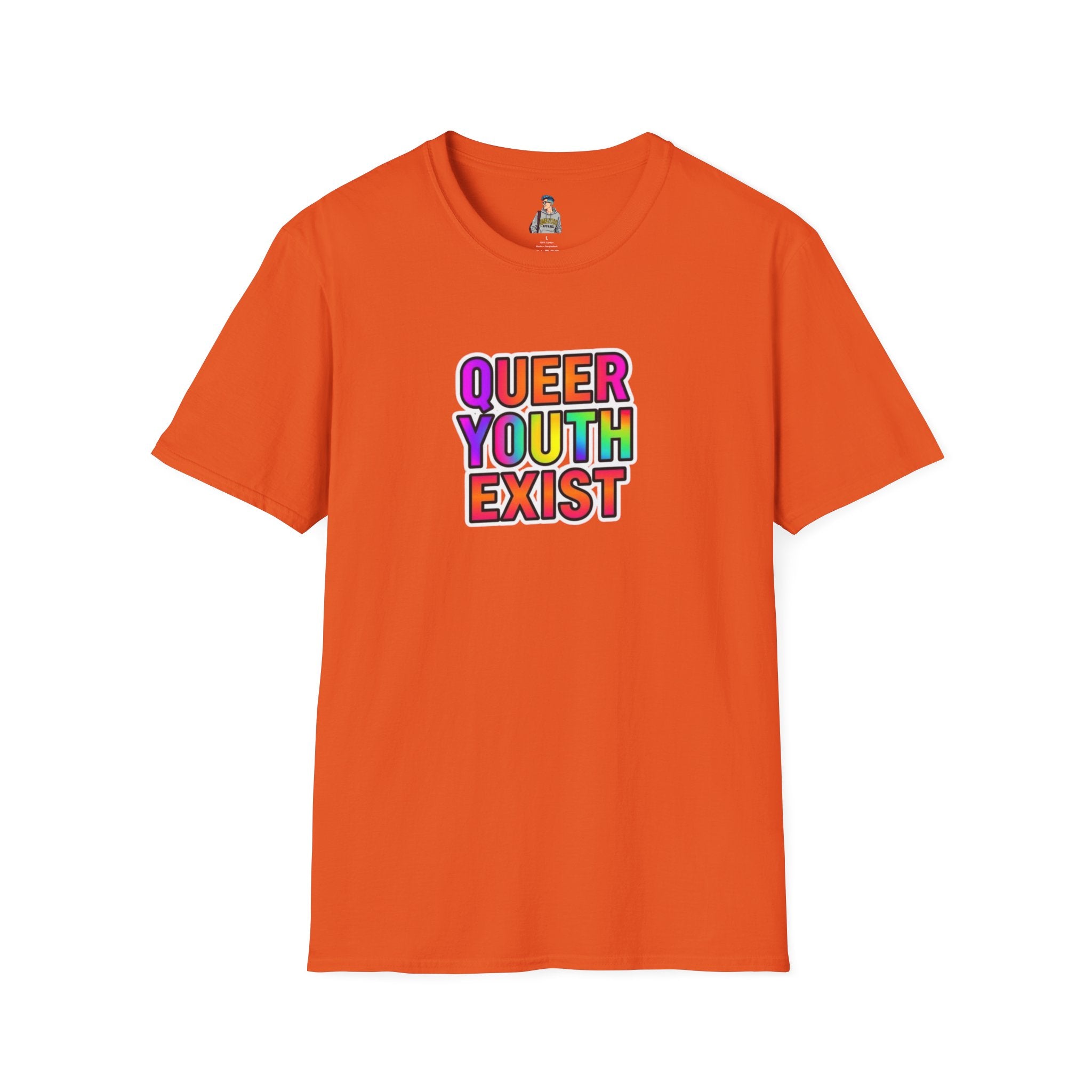 Queer Youth Exist T-Shirt | Unisex Softstyle Tee for Pride Events & Everyday Wear