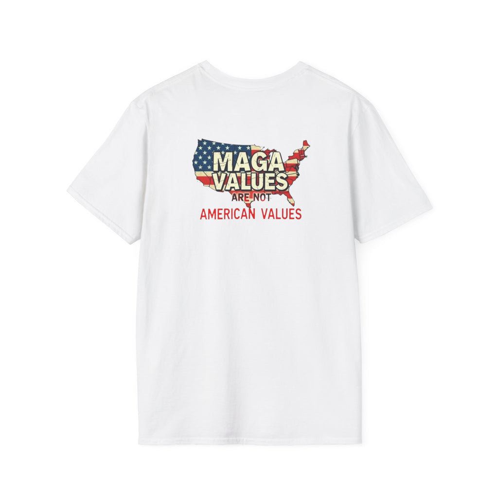 Unisex Softstyle T-Shirt - 'Patriots Don't Vote for Traitors' with USA Flag Design