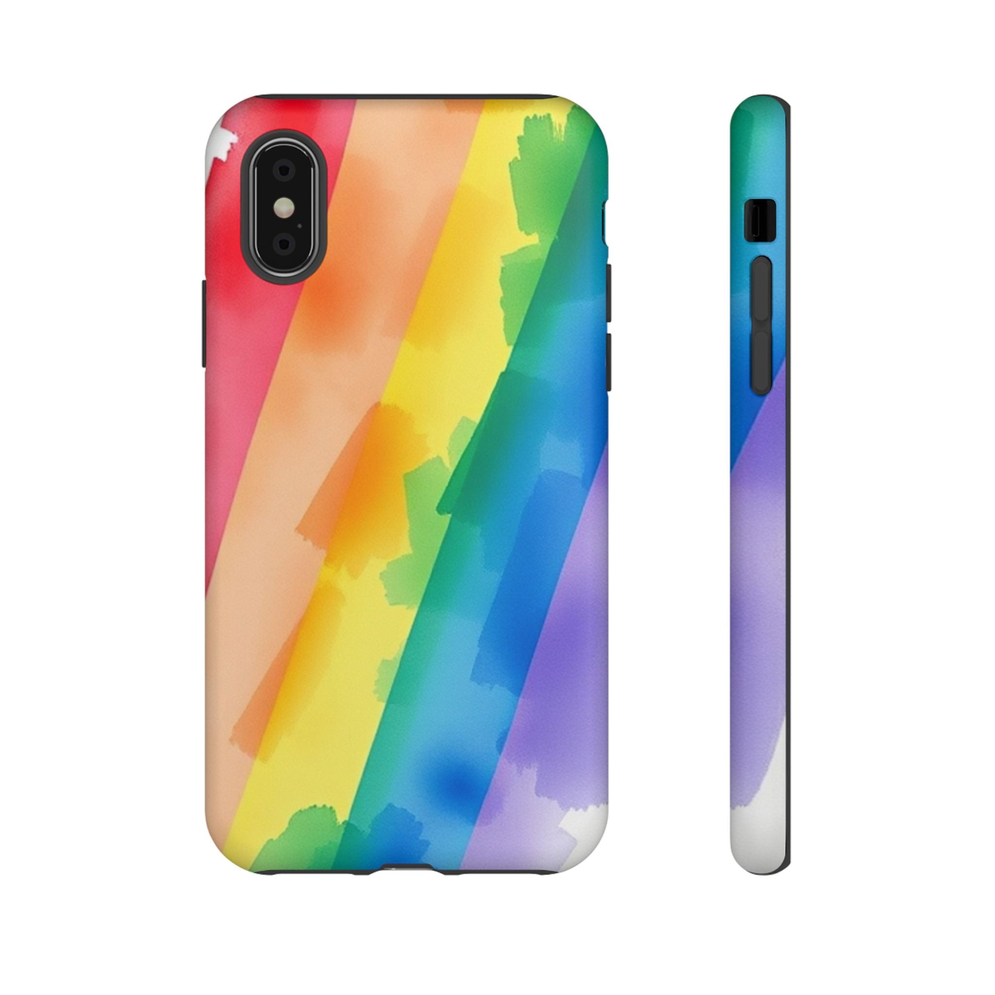 Rainbow Watercolor Art Tough Cases For Android & iPhone